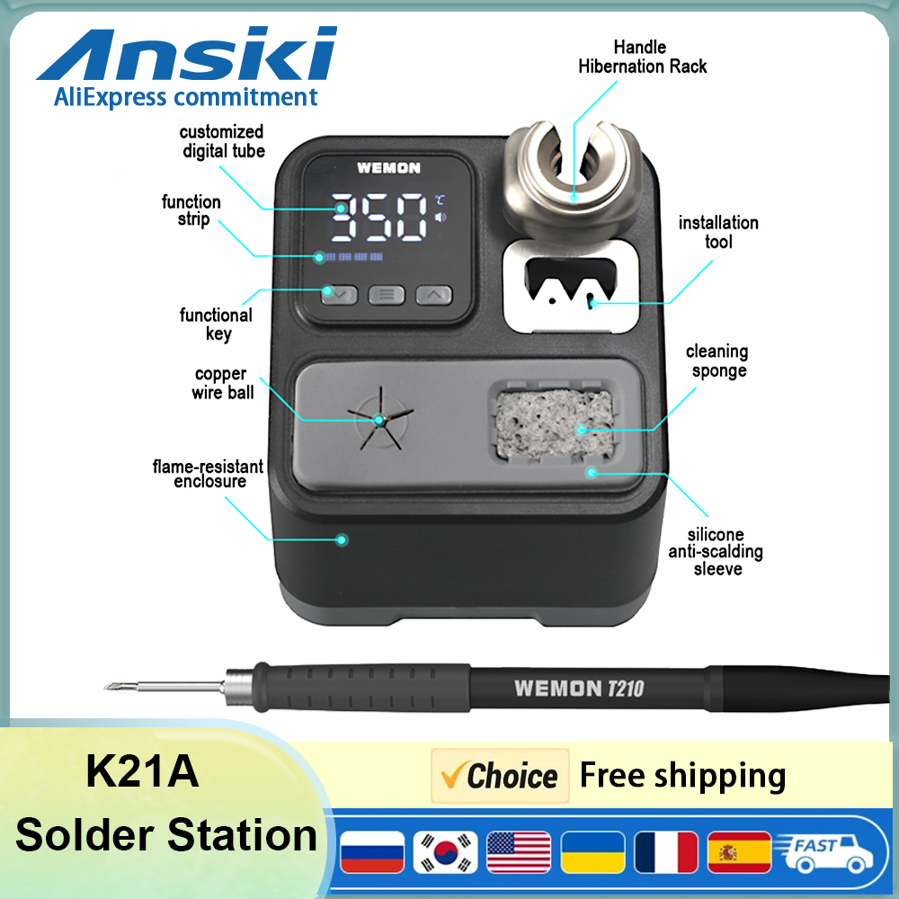 ANSIKI K21A T210 Soldering Sta - Soldering Iron Temperature Probe review and price