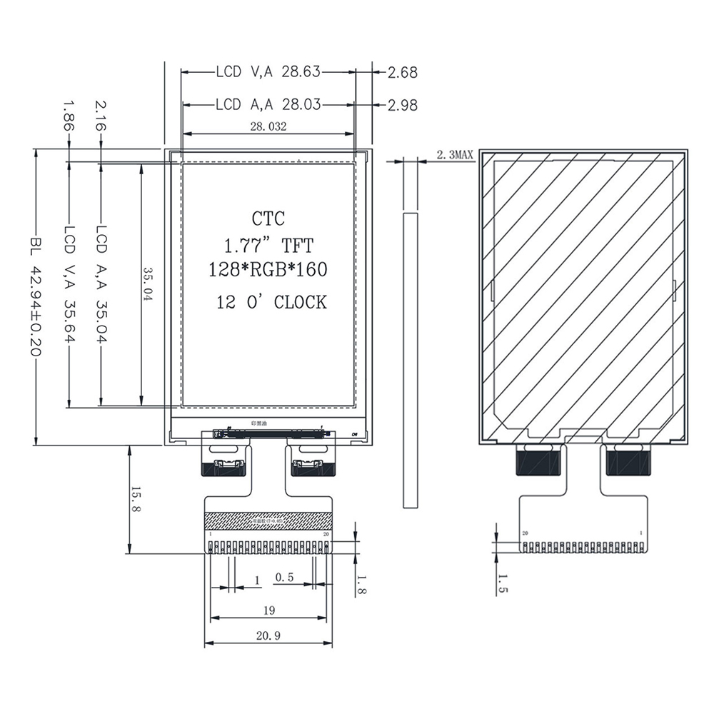 1.77 Inch LCD Screen TFT Displ - Tft Display 2.4 review and price